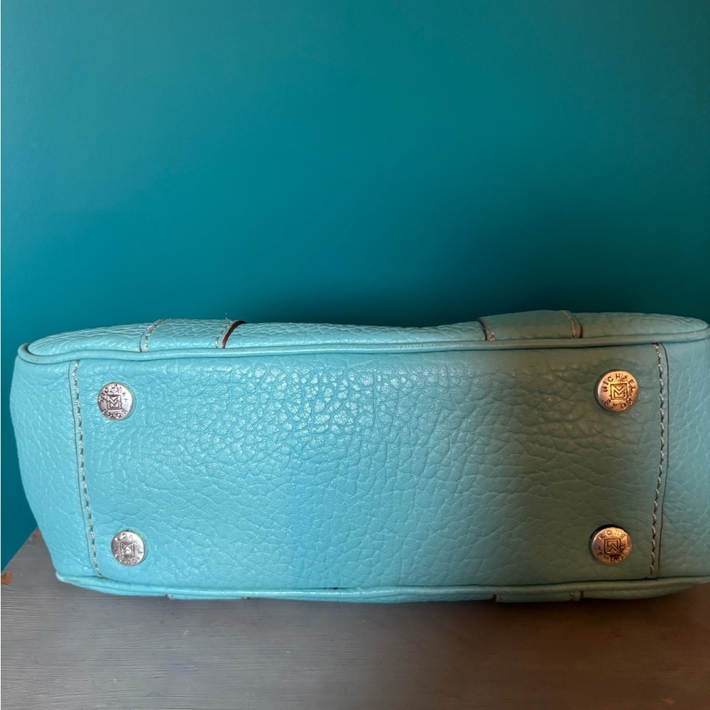 Michael Kors Blue Leather Satchel with Structured Design - Picture 5 of 8